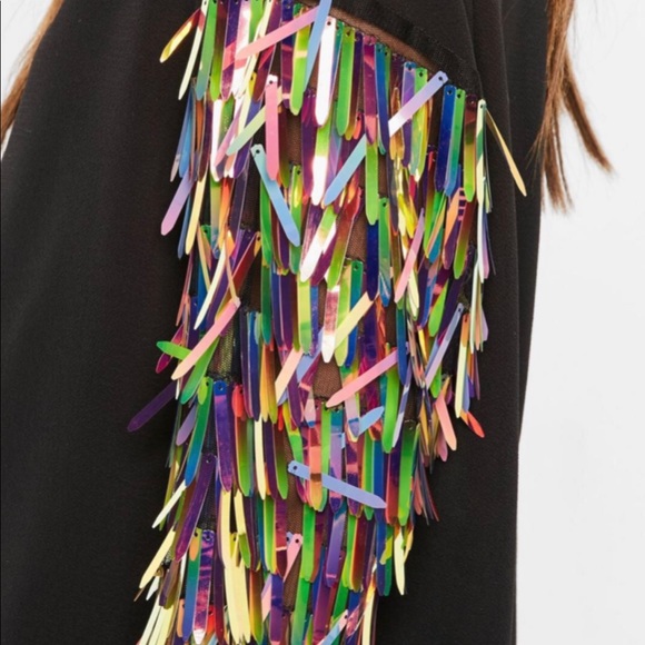 NWT Little Black Dress with Confetti Sleeves🖤 - Picture 5 of 6